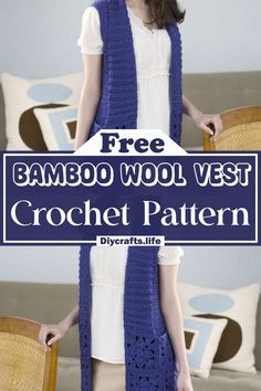 the free bamboo wool vest crochet pattern