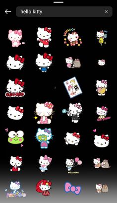 the hello kitty stickers are all over the phone screen, and there is no image on