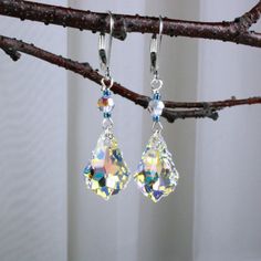 Crystal Earrings  Swarovski Crystal Earrings  Clear Crystal Clear Crystal Drop Earrings, Swarovski Jewelry Earrings, Crystal Teardrop Earrings, Crystal Anklet, Tear Drops, Gold Filled Earrings, Swarovski Crystal Earrings, Enamel Earrings, Swarovski Earrings