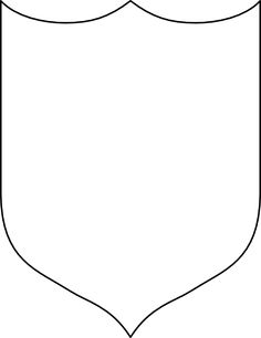 a black and white image of a shield