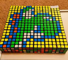 an image of a rubik puzzle on the floor