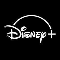 the logo for disney plus on a black background