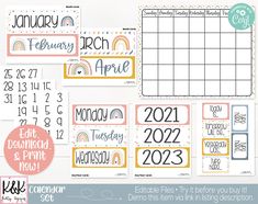 the printable calendars are ready to be used