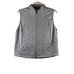 Xersion Gray Women's Vest Front Pockets Zip Closure Large 0280 Bin053 Material: Shell 100% Polyester Lining 100% Polyester Measurement: Shoulder 15" Armpit 40" Overall Length 22" Condition: New, With Tag Athleisure Sports Vest For Winter, Fall Sports Athleisure Vest, Athleisure Winter Sports Vest, Winter Sports Athleisure Vest, Grey Women, Women's Vest, Womens Vest, Blazer Suit, Suit Jacket