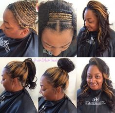 Versatile Sew In, Sew In Weave Hairstyles, Curly Hair Sew In, Sew In Hair Extensions, Sew In Hairstyles, Sew In Weave, Weave Styles, Braid Patterns