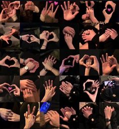 many different hands making the shape of a heart