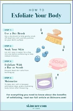 Are you searching for a perfect razor bumps cure? Struggling to find one? Here are 30 natural remedies that may help you treat your razor burns. Prevent Pimples, Skin Advice, How To Exfoliate Skin, Body Care Routine, Body Exfoliator, Body Skin Care Routine, Dry Brushing, Skin Care Products