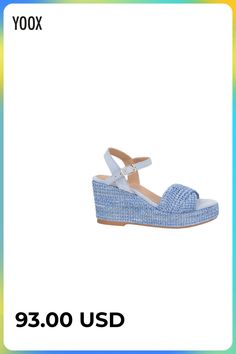 leather, raffia, no appliqués, solid color, leather lining, buckle fastening, round toe, wedge heel, leather/rubber sole, contains non-textile parts of animal origin, espadrille sandals , Color: Light blue , Size: 6 Espadrille Sandals, Color Light Blue, Wedge Heels, Color Light, Fashion And Design, Rubber Sole, Espadrilles, Wedges, Light Blue