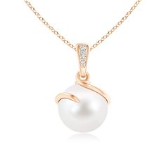 PRICES MAY VARY. Freshwater Cultured Pearl is the June birthstone and the traditional gemstone gift for the 3rd, 30th, 46th, 50th & 52nd wedding anniversaries. Renowned for its graceful sophistication and exquisite appeal, freshwater cultured pearls offer a timeless elegance that you cannot resist. They are a versatile way to enhance your look. Embellished with AA - better-quality 9mm Pearl. Crafted in lustrous 14K Rose Gold. 18 Inch Rose Gold Chain included with Pendant. The round shape represe Diamond Drop Pendant, Pearl Drop Pendant, Necklace With Diamonds, June Birthstone Jewelry, Drop Pendant Necklace, Elegant Pendant, June Birthstone, Fresh Water Pearl, Pearl Pendant Necklace