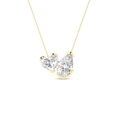 This enchanting necklace captures the essence of "Toi et Moi," French for "you and me," in an elegant and enduring way. Crafted with utmost precision, this necklace showcases a stunning interplay of heart and pear-cut diamonds while the delicate chain, designed for comfort, gracefully drapes around the neck. Yellow Gold Pear-shaped Necklace With Single Cut Diamonds, Pear Shaped Yellow Gold Necklace With Single Cut Diamonds, Pear-shaped Yellow Gold Necklace With Single Cut Diamonds, Timeless Briolette Necklace For Anniversary, Timeless Teardrop Pendant Necklace For Anniversary, Luxury Pear-shaped Necklace For Anniversary, Yellow Gold Pear-shaped Necklace For Wedding, Teardrop Single Cut Diamond Necklace For Anniversary, Yellow Gold Briolette Diamond Necklace For Anniversary