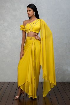 Glamorous Dhoti Saree With Embellished Belt, IndoWestern Dress, Indian Wedding Mehendi Sangeet party wear Dress,Indian Fusion Wear Crop top Fancy crop top yellow dhoti  mehendi wear  Function wear  all size available allcolors possible Sleeveless Party Dress With Gota Work, Sleeveless Party Sharara For Navratri, Sleeveless Sharara For Navratri Party, Yellow Embellished Sharara For Navratri, Designer Party Wear Pre-draped Saree For Eid, Pre-draped Saree With Gota Work For Navratri Reception, Fitted Embellished Pre-draped Saree For Eid, Art Silk Sleeveless Sharara For Party, Sleeveless Georgette Party Wear