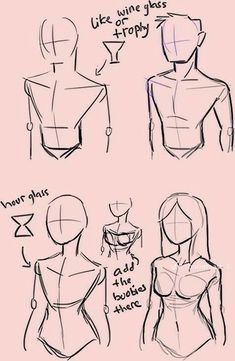 how to draw female torsos in different ways