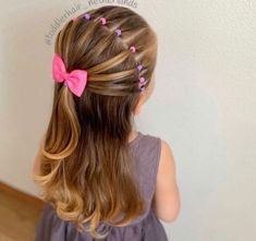 Toddler Hairstyles Girl Fine Hair, Cute Toddler Hairstyles, Girly Hairstyles, Easy Little Girl Hairstyles, Lil Girl Hairstyles, Girls Hairstyles Easy, Bridesmaid Hair Half Up