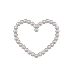 a heart made out of pearls on a white background