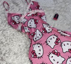 Hello Kitty Nightgown, Hello Kitty Lingerie, Hello Kitty Pattern, Hello Kitty Print, ماثيو ماكونهي, Kitty Pattern, Soft Milk