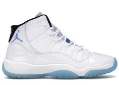 Jordan 11 Retro Legend Blue (2014) (GS) Jordan Bleu, Tenis Jordan Retro, Blue Jordan 11, White Jordan 11, Jordan 11 Columbia, Jordan 11 Blue, Jordans 11, Blue And White Jordans, Jordan 11 Outfit