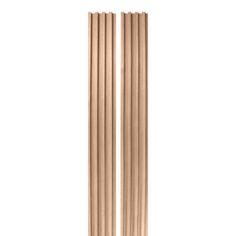 two wooden columns on a white background