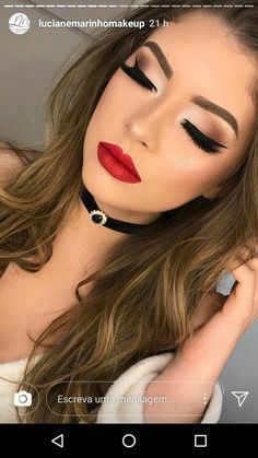 Red Lipstick Makeup Blonde, Makeup With Red Lipstick, Red Hair Makeup, Red Lips Makeup Look, Bridal Eye Makeup, Red Lip Makeup, Glam Makeup Look, Eye Makeup Tips