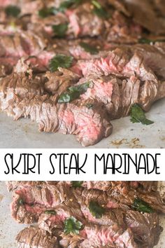 steak steak marinade is cut into pieces and placed on a baking sheet