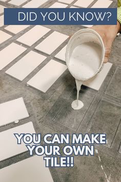 someone pouring white paint on the floor with words that read, did you know?