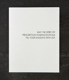 a card with the words may the spirit of prescription pharmaculis fill your holidays with joy