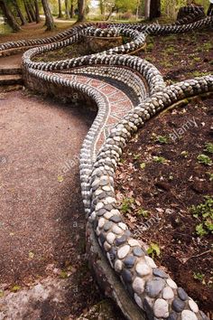 an image of a stone path made out of rocks and stones with the caption's name on it