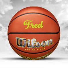 a close up of a basketball on a white background with the word'free'written on it