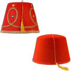 PRICES MAY VARY. This Package includes 2 red fez hats with tassels. Hats are one size fits most adults and teens. Hats are made of high quality felt material. Hats are made comfortable so you can wear with ease. These exotic versatile hats can be worn with so many dress up costumes. Perfect for a couple’s costume! Use hat for a Shriner Costume, Circus performer, Moroccan themed costume or Egyptian themed costume. Dress up this Halloween with elegance with these lavish red hats! Be creative and c Couple's Costume, Fez Hat, Rich Guy, Aladdin Party, Circus Performer, Diy Hats, Fun Characters, Circus Performers, Up Costumes