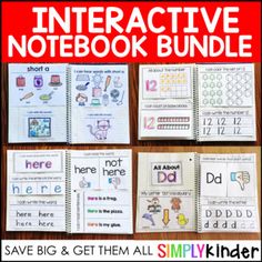 the interactive notebook bundle includes several different activities to help students learn how to read and write