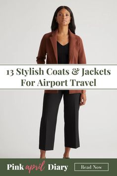 Discover how to look good on a flight while staying cozy with my latest chic coats for women blog post featuring thirteen stylish and comfy airport coats that will redefine your airport capsule wardrobe. From my favorite sweater blazer for women to a lightweight puffer coat, these best coats and jackets for airport travel will elevate your look while keeping you snug. Click the link to read more today!