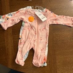 Great Baby Or Shower Gift! Carter’s 2 Pack Long Sleeve Footie Pj’s * Flamingo * Pink * Orange * Preemie * Christmas * Birthday * All Year! *** Soft And Comfortable *** 100% Cotton Inverted Zipper Starts From Bottom. Keeps Baby’s Arms And Tummy Warm During Diaper Changes. Nwt - All Are New And Unworn. Mailed From A Smoke-Free & Pet-Free Home Office. Bundle Items To Save On Shipping! Long Sleeve Pink Onesie For Playwear, Pink Long Sleeve Onesie For Playwear, Playful Pink Onesie For Sleep, Pink Onesie For Loungewear In Spring, Pink Onesie For Spring Loungewear, Playful Pink Onesie For Pajama Party, Pink Onesie For Bedtime And Spring, Pink Onesie For Bedtime In Spring, Pink Long Sleeve Onesie For Sleep