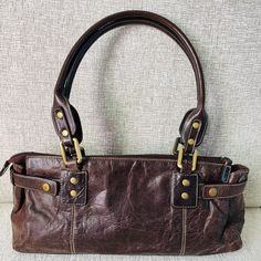 "WORTHINGTPON Bag Women's dark brown leather shoulder bag Vintage purse Gift for women Gift for her  Good condition. Very clean, no stains inside, no any odors.  Measurements: 12\" X 7\" X 3\"      2 straps: 22\" Picture's colors may appear slightly different based on the monitor's setting." Brown Office Bag With Brass Hardware, Brown Satchel With Brass Hardware And Double Handle, Brown Textured Leather Shoulder Bag For Office, Brown Crossbody Shoulder Bag With Brass Hardware, Office Brown Textured Leather Shoulder Bag, Brown Textured Leather Shoulder Satchel, Brown Satchel With Brass Hardware For Office, Brown Satchel Shoulder Bag With Brass Hardware, Everyday Brown Shoulder Bag With Brass Hardware