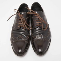 description: Take your shoe game a notch up with these designer derby shoes from Louis Vuitton. The brown leather formal shoes for men are added with lace-up closure and low heels..gender: Men.includes: Original Dustbag.Size: UK 7 (EU 41/US 8).Exterior Material: Leather.Lining Material: Leather.Insole Material: Leather.Sole Material: Rubber.Origin: Italy.Closure Type: Lace Up.Outsole Length: 32 cm.Outsole Width: 10 cm.Condition:.Good.Overall in good condition with minor wrinkles & scuff on exterior, minor wear on sole/insole. Masculine Wingtip Lace-up Business Shoes, Luxury Wingtip Lace-up Shoes For Business, Luxury Wingtip Lace-up Business Shoes, Luxury Wingtip Lace-up Shoes For Office, Designer Goodyear Welted Oxfords For Office, Luxury Office Lace-up Wingtip Shoes, Designer Brogue Oxfords For Business, Designer Oxfords With Brogue Detailing For Business, Luxury Oxfords With Brogue Detailing And Round Toe