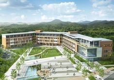 an artist's rendering of the new campus