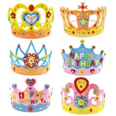 Description Searching of a delicate, lovely, yet affordable birthday hat? Looking for a sturdy, trustworthy birthday hat that can make your kids more attractive? If yes, look no further! Our crown tiara craft kit must meet your various needs. Features -Color: Blue, pink, yellow, orange -Material: non-woven fabric -Size: 12.00X12.00X10.00cm 4.72X4.72X3.93inch - Made of premium materials, durable and not easily damaged. - Exquisite craftsmanship, handmade DIY, very strong and firm. - Suit for many Tiara Craft, Classroom Birthday, Crown Crafts, Diy Crown, Birthday Party Crafts, Crown Hat, Crown Tiara, Diy Hat, Birthday Crown