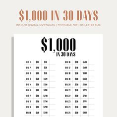 the $ 250 in 30 days printable coup sheet is on sale for $ 2, 500