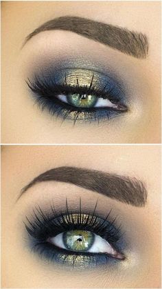 5 Tips on How to Apply Makeup in the Right Places #gorgeouseyemakeup Makeup Cantik, Mekap Mata, Makeup Looks For Green Eyes, Alat Makeup, Gold Eye Makeup, Makeup Secret, Gold Eyeshadow