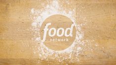 the food network logo is covered in powdered sugar