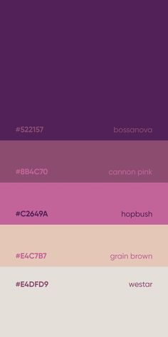 the color palette is all different shades and colors, including pink, purple, red, green