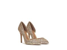 Jessica Simpson Prizma8-P - Women's Shoes : Party Gold : The glitter-embellished synthetic upper with the pointy toe and the chic stiletto heel elevate the appeal of the timeless d'Orsay profile of the Jessica Simpson Prizma8-P Pumps. Ideal for evening parties or night outs, the heels come in an easy slip-on style. Synthetic lining and insole. Rubber outsole. Imported. Measurements: Heel Height: 3 9 10 in Product measurements were taken using size 7, width M. Please note that measurements may vary by size. Shoes Party, The Chic, Stiletto Heel, Jessica Simpson, Women's Shoes, Stiletto Heels, Night Out, Heel Height, Slip On