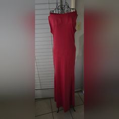 A European Style Cocktail Or Party Dress. Dress Is A Long Slim Maxi Gown. This Is Just A Straight Polyester/Spandex Form Fitting Gown With No Design. Bottom Of Dress Back Has A Sweep Train. Dress Has Stretch To It. Would Look Great With That Beautiful Set Of Sparkling Jewelry. Dress Is A Slip Over Dress With No Zipper To Worry About. Please Specify When Purchase Of Color Wanting. New And Never Worn. Colors Available: Size 10 Rose Red (#8); White (#6); Pink (#40); Red (#5) Stretch Maxi Dress For Summer Dinner, Stretch Maxi Evening Dress For Dinner, Spring Dinner Maxi Dress With Stretch, Stretch Floor-length Dinner Dresses, Spring Stretch Maxi Dress For Dinner, Pink Stretch Maxi Dress For Evening Wear, Stretch Sheath Maxi Dress, Stretch Floor-length Maxi Dress For Dinner, Sleeveless Stretch Bodycon Dress For Dinner