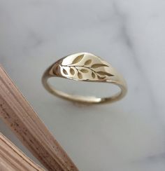 Olive Branch Signet Ring Vintage Style Botanic Ring for - Etsy Signet Rings Women Vintage, Lavender Wedding Ring, Unique Gold Wedding Rings, Signet Ring Vintage, Branch Wedding Band, Floral Wedding Band, 14k Gold Signet Ring, Olive Branch Ring, Flower Wedding Band