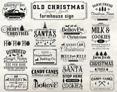 old christmas farmhouse sign svt files for silhouettes and cricut cutting machines