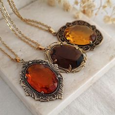 Emily Bennett, Witch Amulet, Magic Amulet, Talisman Jewelry, Bonnie Bennett, Smokey Topaz, Amulet Necklace, Topaz Color