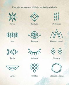 an image of different symbols that can be used to describe something or someone's name