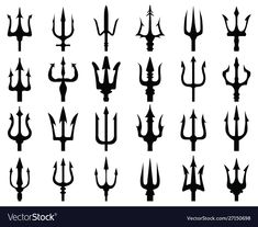 the silhouettes of different shapes and sizes of plants in black on a white background