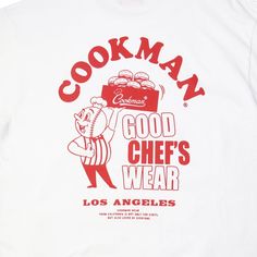 Cookman Tees are made from 100% cotton, designed for comfort. You will also have a selection of very unique designs only found by Cookman. - 100% Cotton T-shirt with screen printed graphics. - Imported Size(Unisex) S M L XL Length 26.0" 27.6" 29.1" 30.7" Width 19.3" 20.5" 21.7" 22.9" ShouldertoShoulder 17.3" 18.5" 19.7" 20.9" ShouldertoSleeveHem 7.5" 7.9" 8.7" 9.5" White Print T-shirt With Logo In Relaxed Fit, Fan Merchandise Graphic Print Crew Neck T-shirt, Cotton T-shirt With Front Print For Streetwear, Relaxed Fit T-shirt With Front Print For Fans, Fan Apparel Crew Neck T-shirt With Screen Print, Fan Apparel Crew T-shirt With Screen Print, Relaxed Fit Logo Print T-shirt For Fan Merchandise, Cotton T-shirt With Logo Print And Crew Neck, Fan Merchandise Crew Neck T-shirt With Screen Print