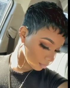 Super Short Pixie For Black Women, Short Sassy Hair Black Women, Very Short Pixie Haircut Black Women, Texturized Hair, Short Relaxed Hairstyles, Black Hair Short Cuts, Short Black Hair, Short Shaved Hairstyles, Short Hair Images