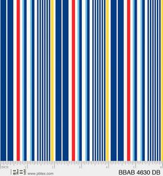 a blue and red striped wallpaper pattern