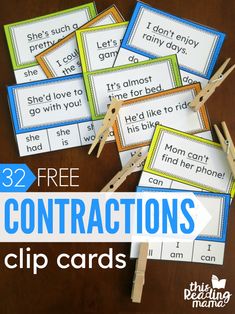 these free printable clip cards are perfect to use with your child's handwriting